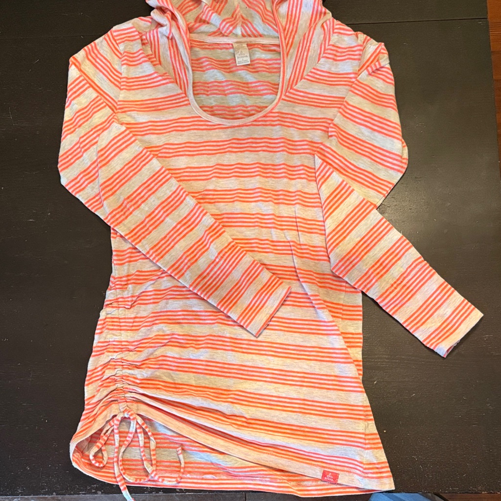 Prana Vibrant Striped Hooded Top